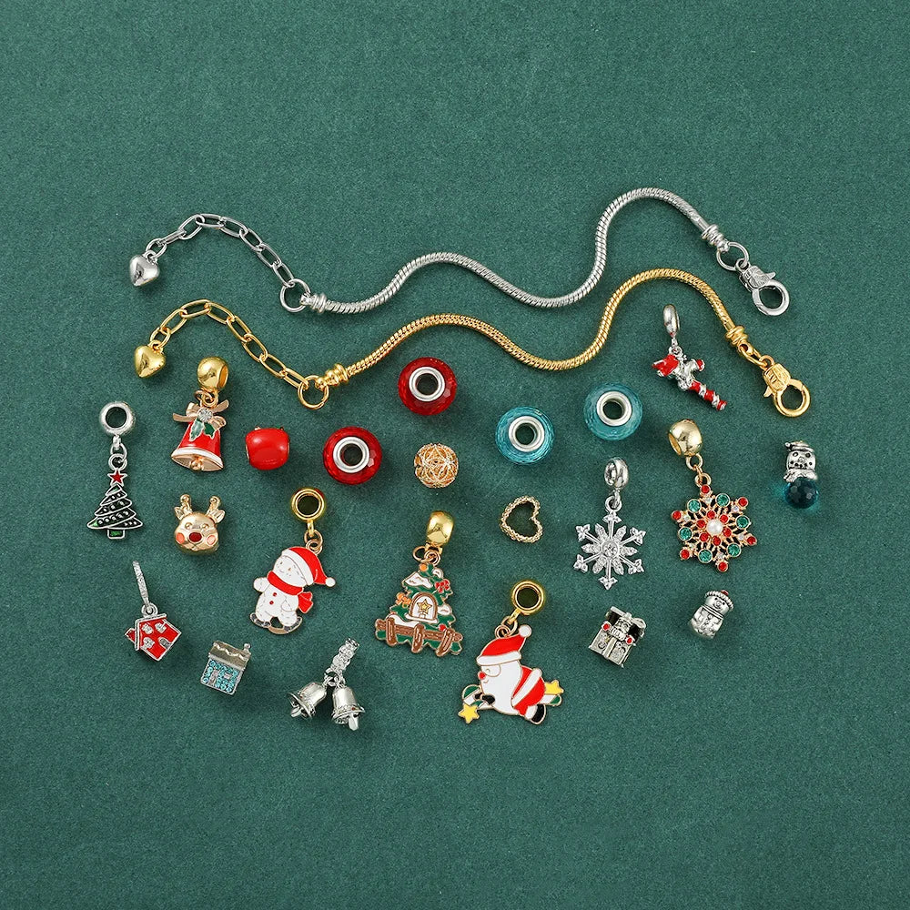 Christmas 24 Days Down Days Creative Blind Box Cute Fashion DIY Accessories Handmade Bracelet Necklace Jewelry Accessories