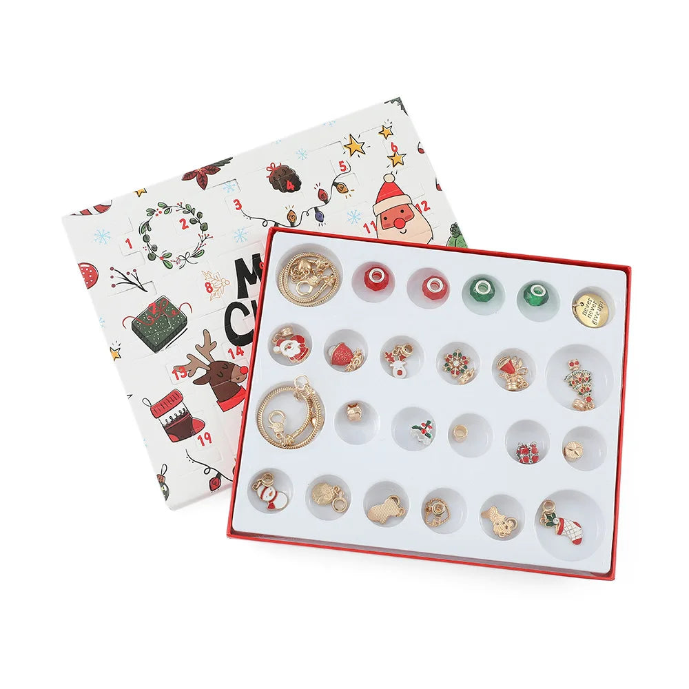 Christmas 24 Days Down Days Creative Blind Box Cute Fashion DIY Accessories Handmade Bracelet Necklace Jewelry Accessories