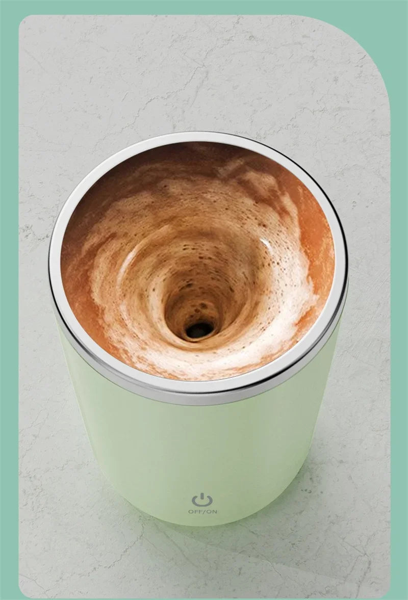 Automatic Coffee Stirring Mug Rechargeable Milk Mixing Cup Electric Stainless Steel Lazy Rotating Mug Magnetic Stirring Cup