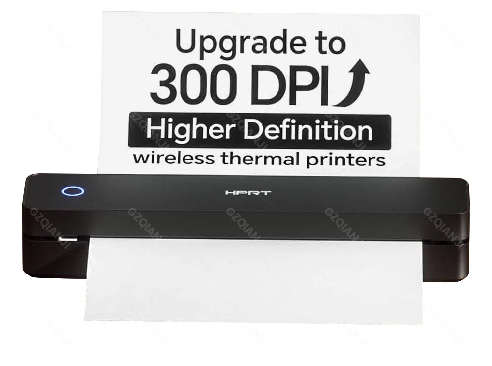300DPI Mini A4 A5 Portable Thermal Printer HPRT MT610Pro Bluetooth Connect Android iOS for Office Travel A40 Folded Tattoo Paper