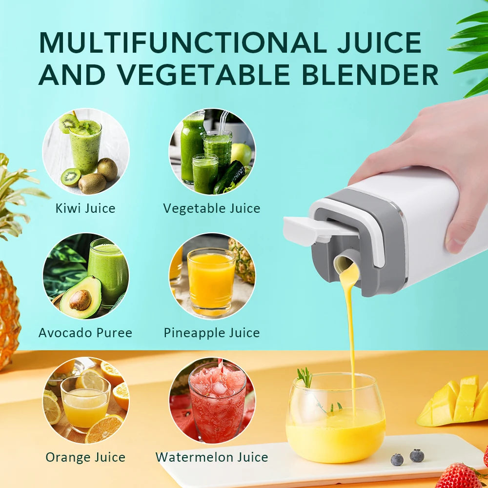 12 Blades Electric Juicer Cup Type B-1 For Travel Portable Juicer Mixer Usb Charge Fresh Fruit Juice Personal Blender Smoothie