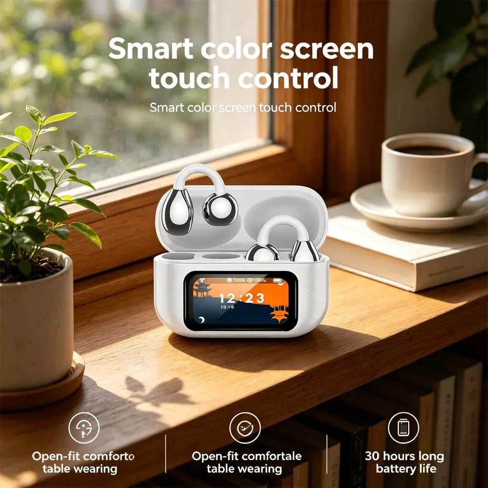 Bluetooth Earphones For XG42 Bone Conduction Ear Clip Wireless Non In Ear Comfortable Wearing Smart Touch Screen