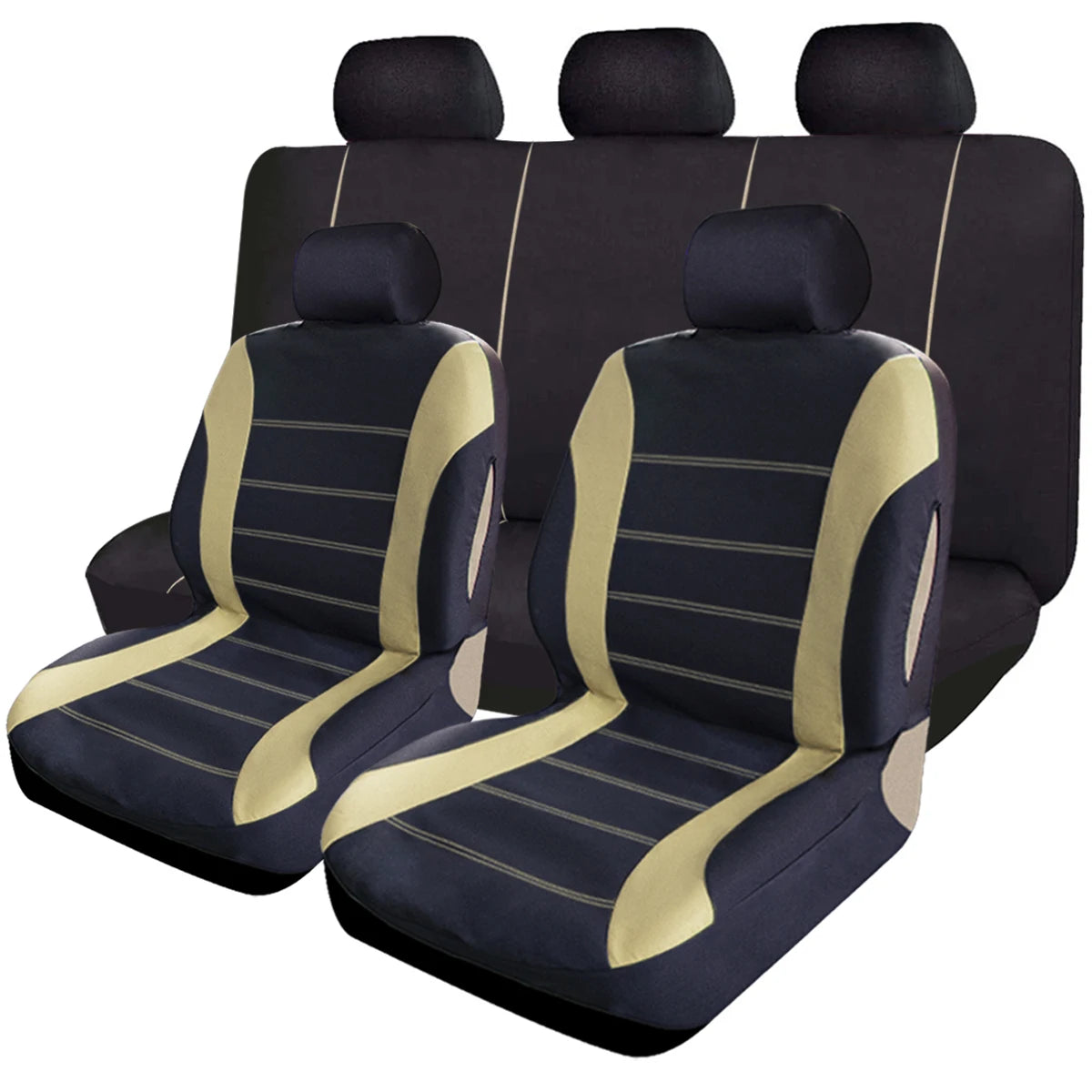 Breathable Fabric Car Seat Covers Full Set Universal Fit Lada Priora Renault Logan Interior Accessories for Trucks and SUV