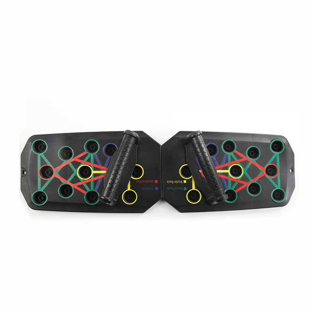 Portable Foldable Push-up Board Set With Handles Multifunctional Fitness Equipment For Chest Abdomen Arms Back Training