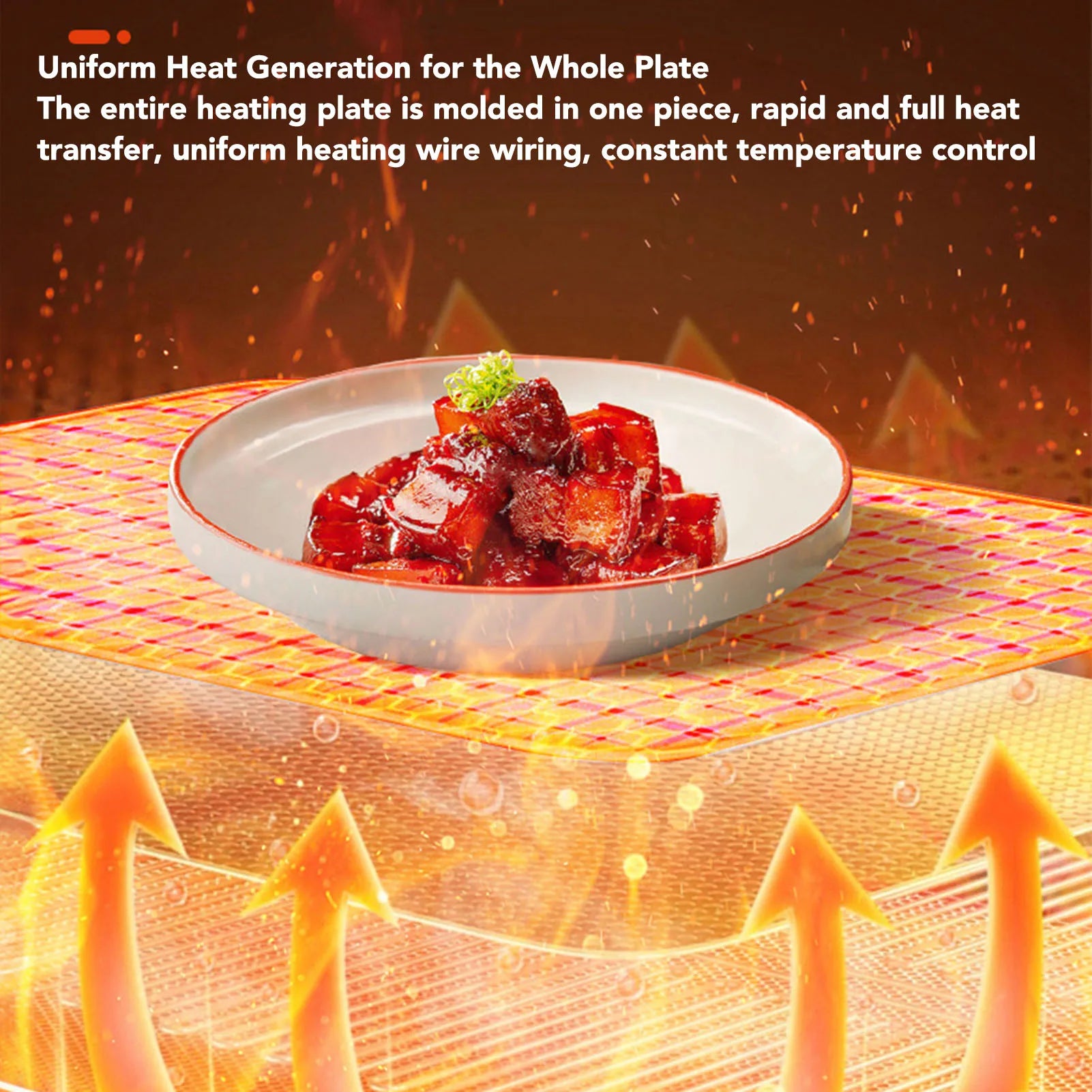 Electric Food Warming Mat 3 Gear Temperature and Time Control Versatile Food Warmer Mat