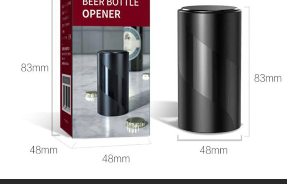 Beer Bottle Opener,Automatic Stainless Steel Quick Pop the Top Can Openers Magnetic Beer Opener for Home Picnic Camping