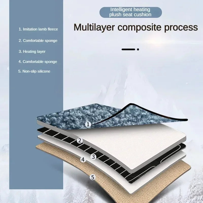 Heated Car Seat Cover Car Heating Cushion Winter Heated Seats Car Seat Warmer 12V Seat Cushion