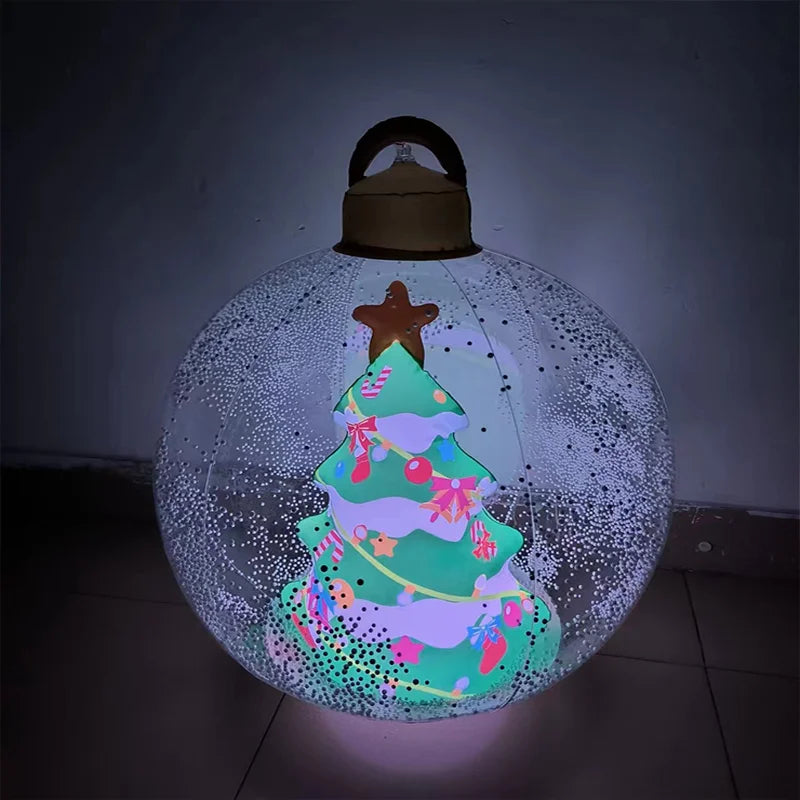 Christmas Inflatable Luminous LED Transparent Ball Decoration Outdoor Indoor Hanging Decor Giant Light Glow Large Balls Balloon