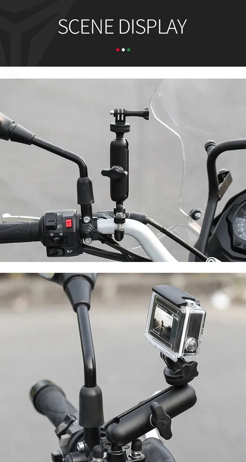 For Hero8/7/6/5/4/3+ Action Cameras Accessory 360 Rotating Motorcycle Bike Camera Holder Handlebar Mirror Mount Bracket