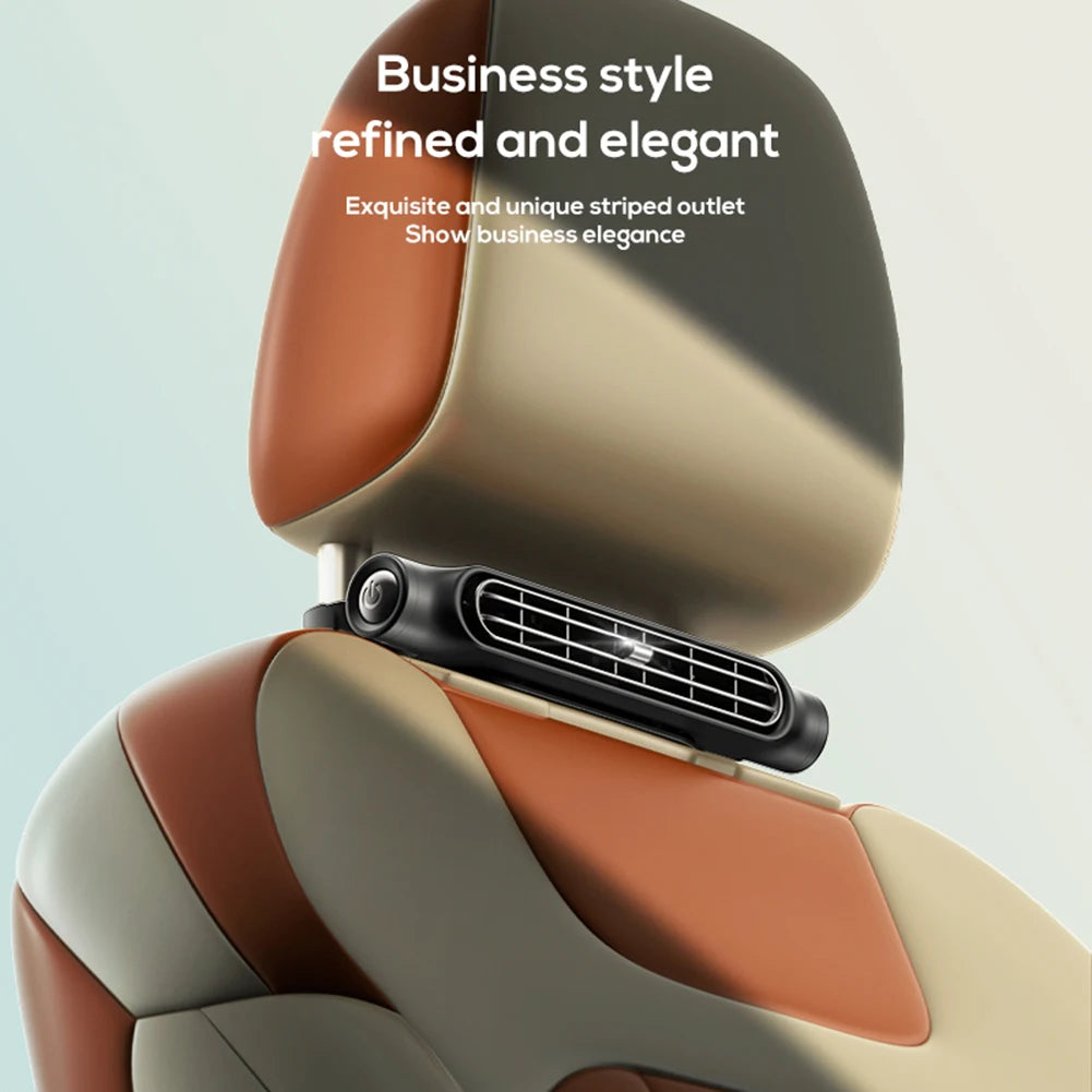 Portable Car Seat Fan 3 Speeds Adjustable Car Headrest Cooling Air Fan USB Powered Air Cooling Fan for Front Rear Seat Passenger