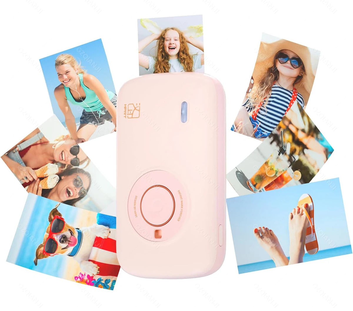 Portable Color Photo Printer Mini Pocket 300dpi Bluetooth for DIY Share Photo Picture Work Home CP2100 Machine 2x3 inch Papers