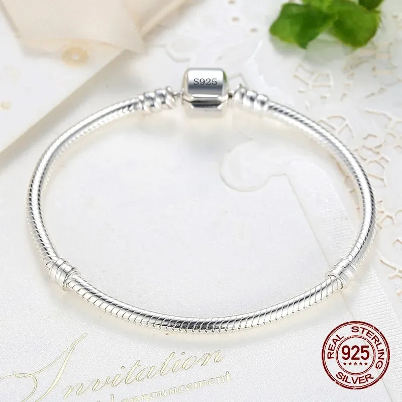 Handmade Original Fine Jewelry  Charm Bracelet Soft Smooth Snake Bone Bracelets for Women