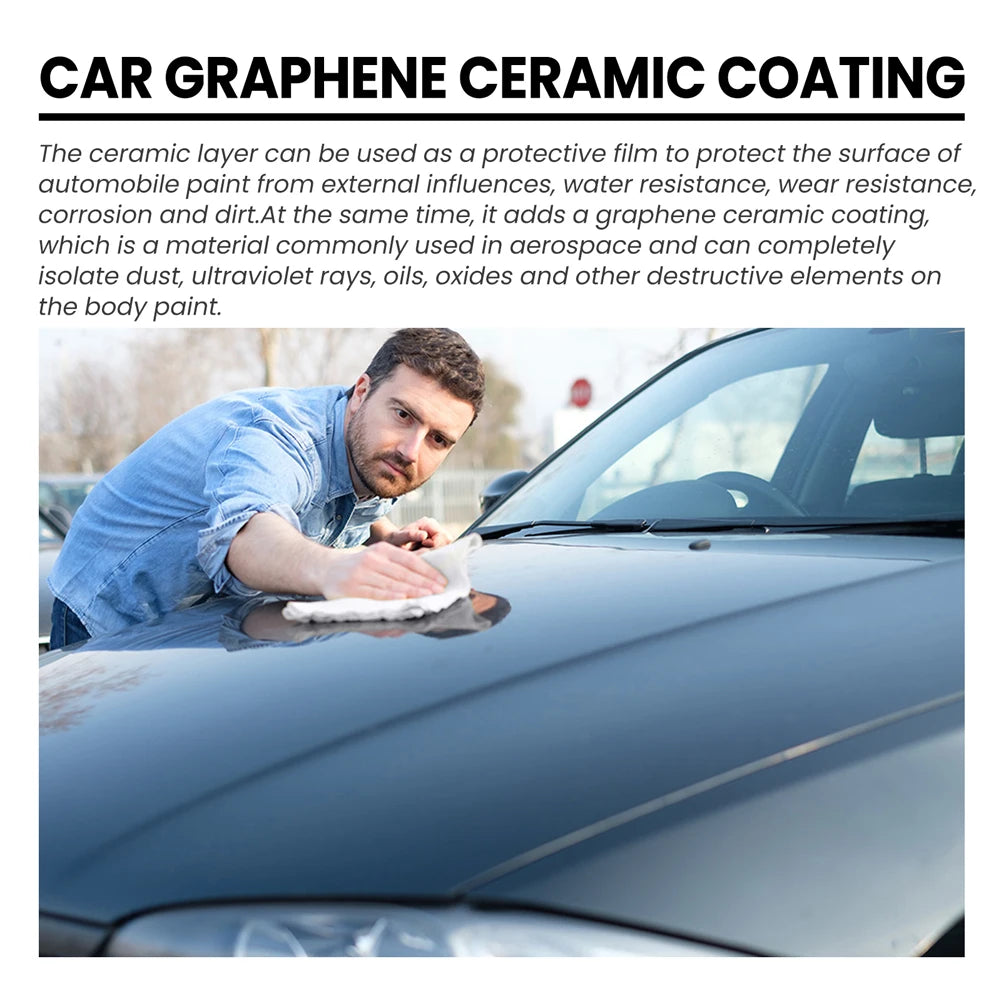 70ml Car Graphene Ceramic Coating Hardness Car Detailing Coating Polishing Liquid Hydrophobic Glass Plated Crystal Car Accessory