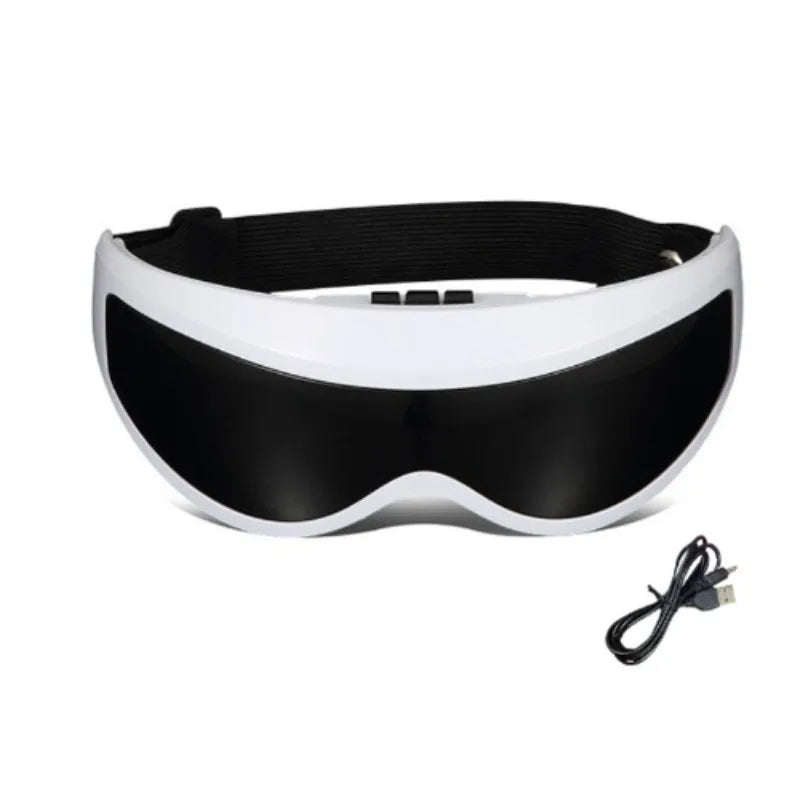 Foldable Eye Massager with Heating/Cooling Modes - Vibrating for Dry Eye Relief & Relaxation (Portable Design)