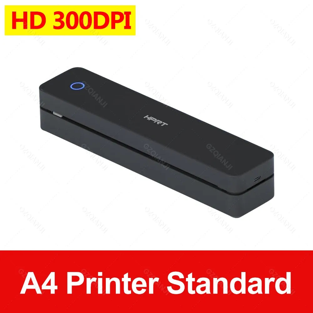 300DPI Mini A4 A5 Portable Thermal Printer HPRT MT610Pro Bluetooth Connect Android iOS for Office Travel A40 Folded Tattoo Paper