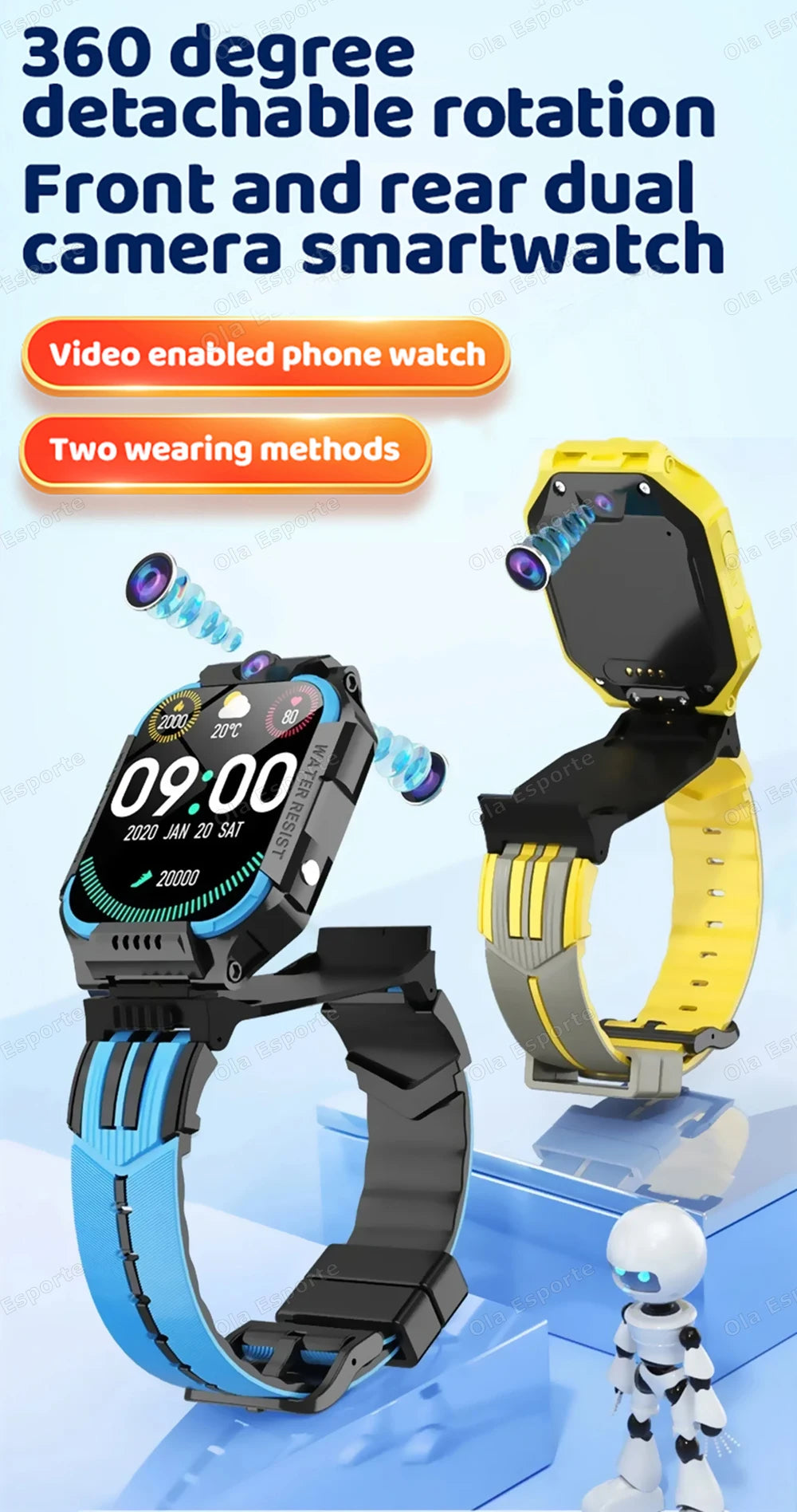 New Kids 5G Smart Watch SOS GPS+BDS/GLONASS Location Phone Call Camera Child Smartwatch 1.83 Inch WIFI Waterproof For Watch Gift