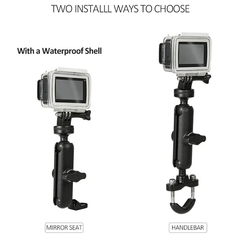 For Hero8/7/6/5/4/3+ Action Cameras Accessory 360 Rotating Motorcycle Bike Camera Holder Handlebar Mirror Mount Bracket