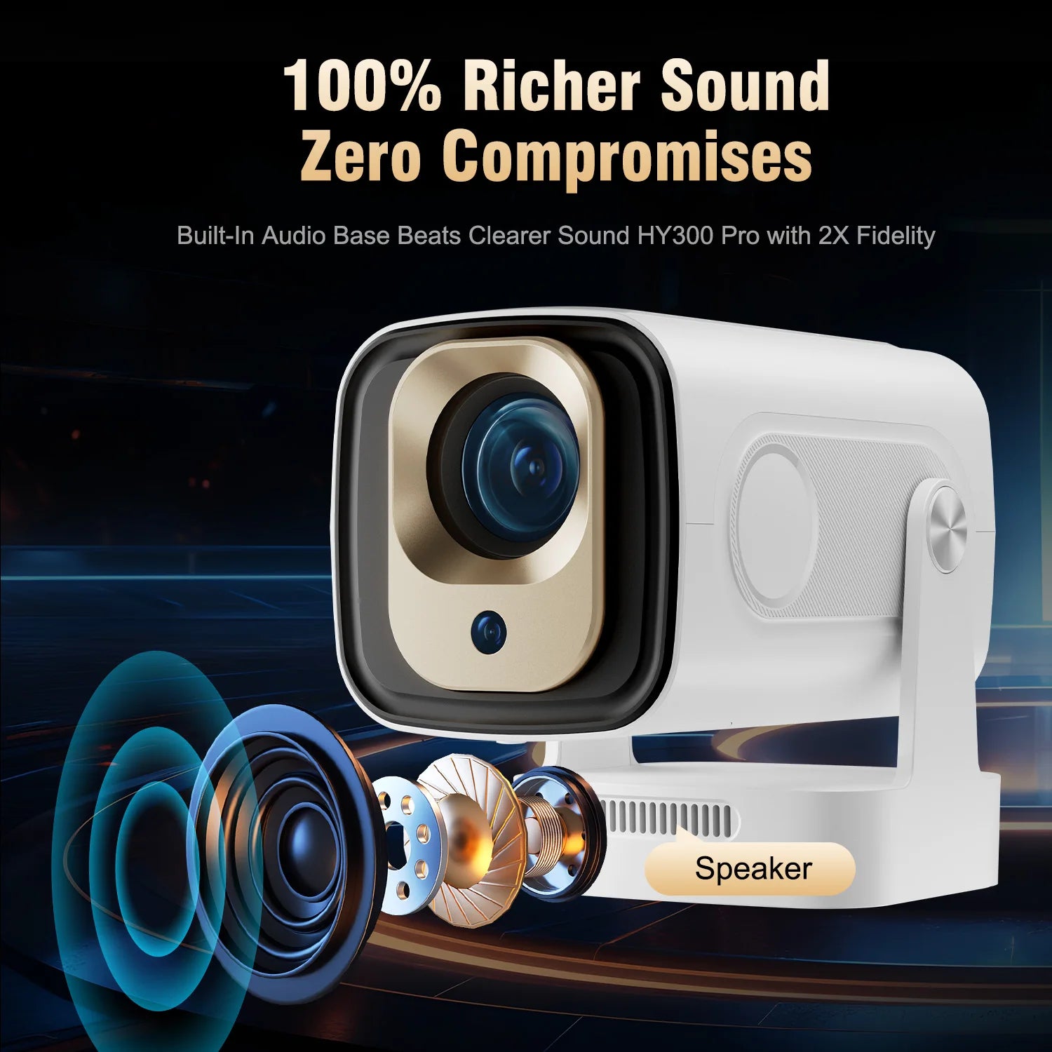 Magcubic HY310 Mini Projector Auto Focus 4K Native 1080P 330ANSI Android11 5W Speaker Air Mouse Voice Assistant Upgrated HY300