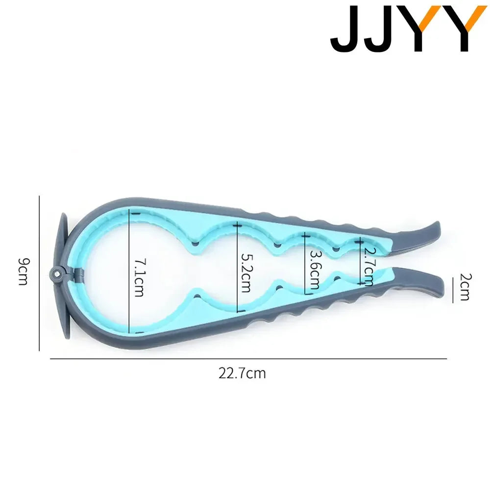 4-in-1 Multi-Function Can Opener – Bottle Cap Twister with Anti-Slip Handle for Cans & Beverages