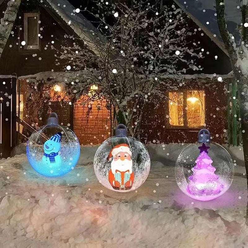 Christmas Inflatable Luminous LED Transparent Ball Decoration Outdoor Indoor Hanging Decor Giant Light Glow Large Balls Balloon