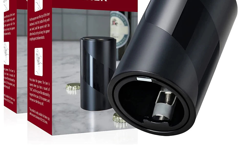 Beer Bottle Opener,Automatic Stainless Steel Quick Pop the Top Can Openers Magnetic Beer Opener for Home Picnic Camping