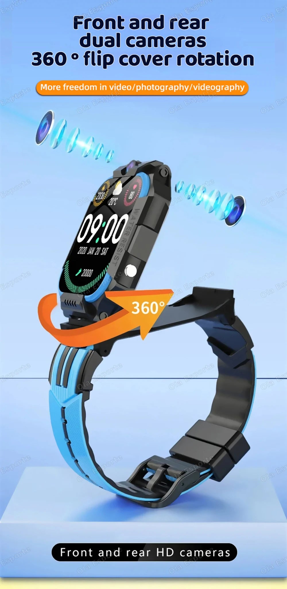 New Kids 5G Smart Watch SOS GPS+BDS/GLONASS Location Phone Call Camera Child Smartwatch 1.83 Inch WIFI Waterproof For Watch Gift