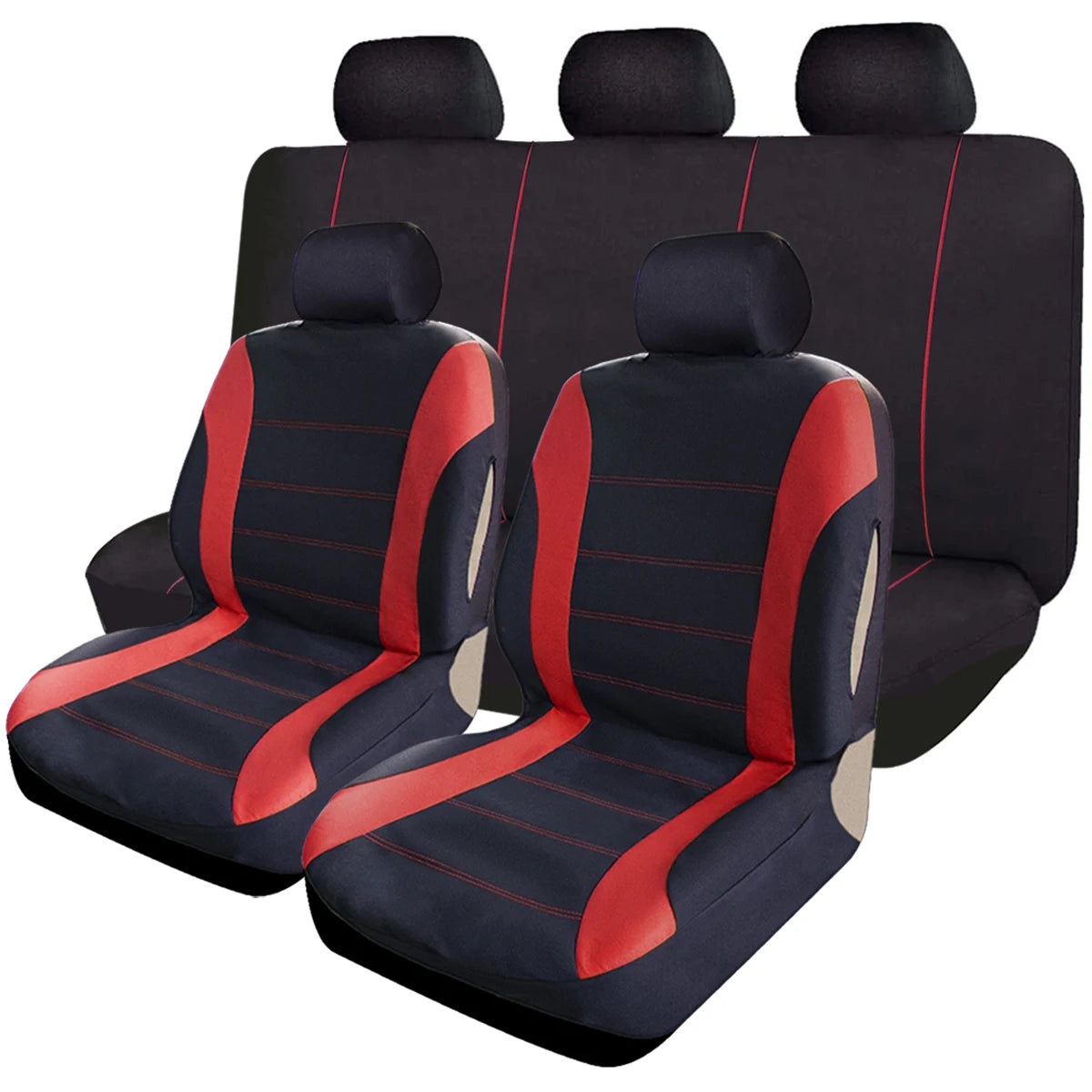 Breathable Fabric Car Seat Covers Full Set Universal Fit Lada Priora Renault Logan Interior Accessories for Trucks and SUV