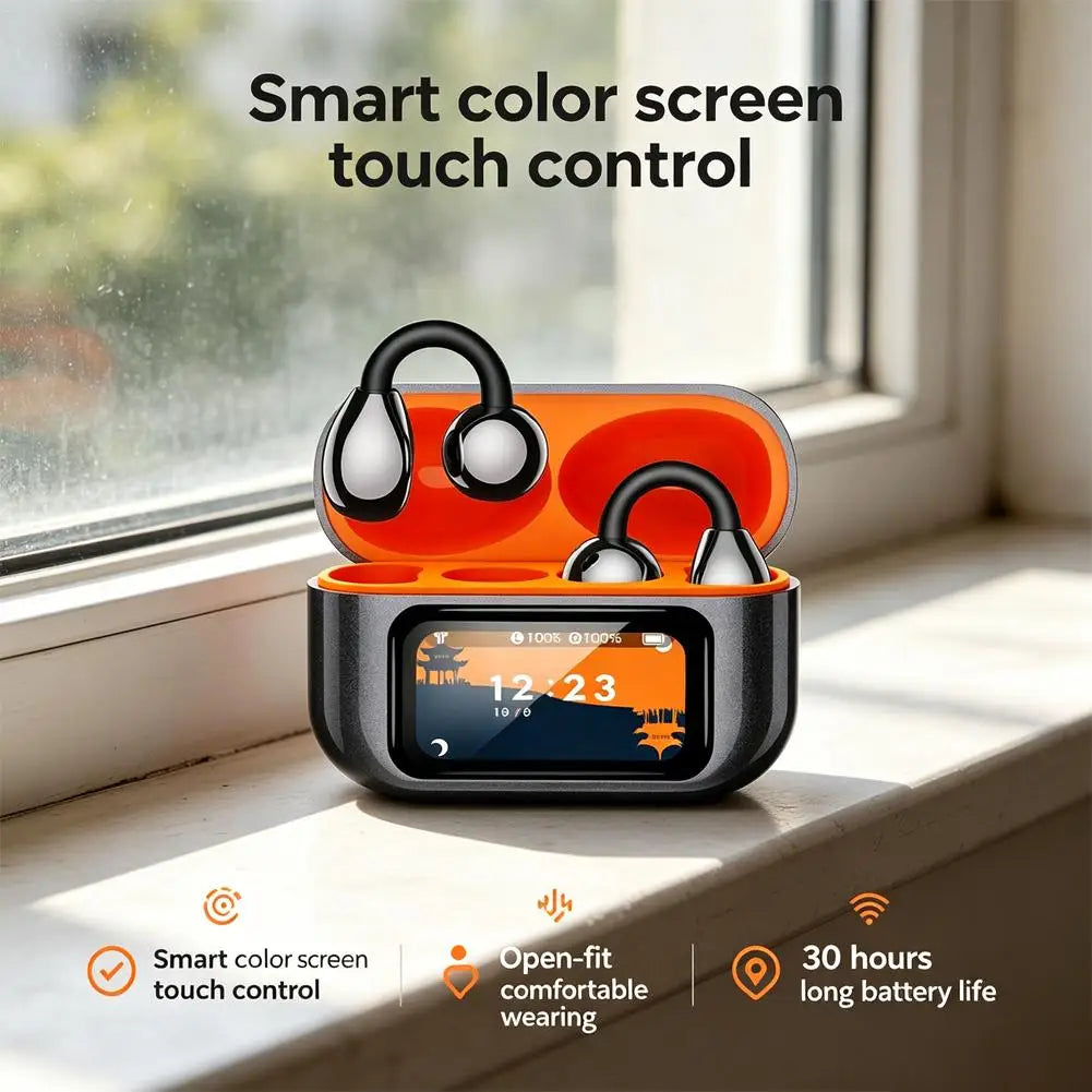 Bluetooth Earphones For XG42 Bone Conduction Ear Clip Wireless Non In Ear Comfortable Wearing Smart Touch Screen