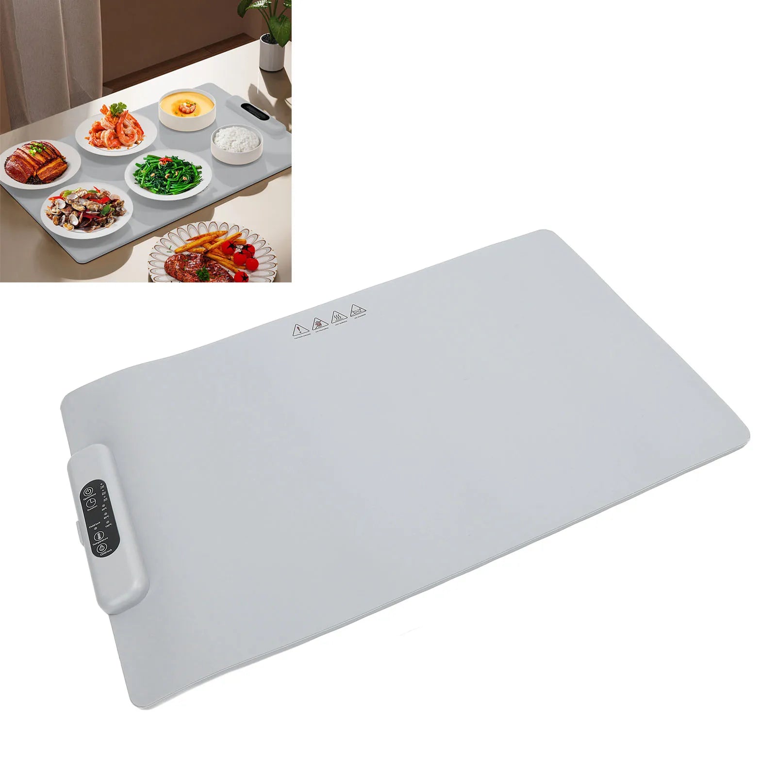 Electric Food Warming Mat 3 Gear Temperature and Time Control Versatile Food Warmer Mat