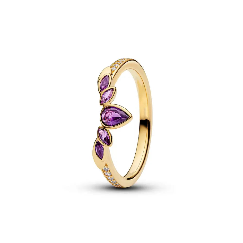 Fashionable 925 sterling silver charming princess ring octopus shell size 6 7 8 9 women's original wedding ring women's jewelry