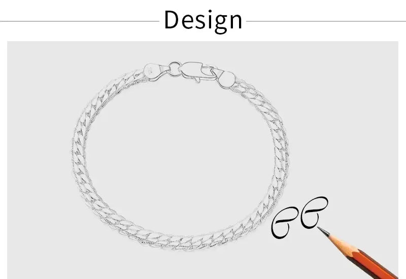 18K Gold color Silver Color 6mm Full Sideways Necklace 8/18/20/24 Inch Chain For Woman Men Fashion Wedding Engagement Jewelry