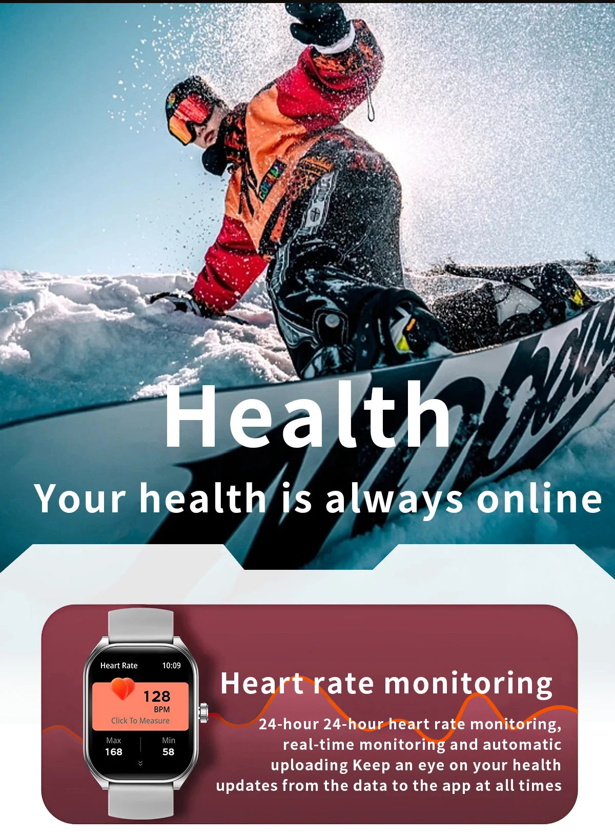 Smart Watch 2.01'' AMOLED Curved Screen IP68 Waterproof Bluetooth 5.3 Call AI Vioce Assistant Fitness Smartwatch for Men