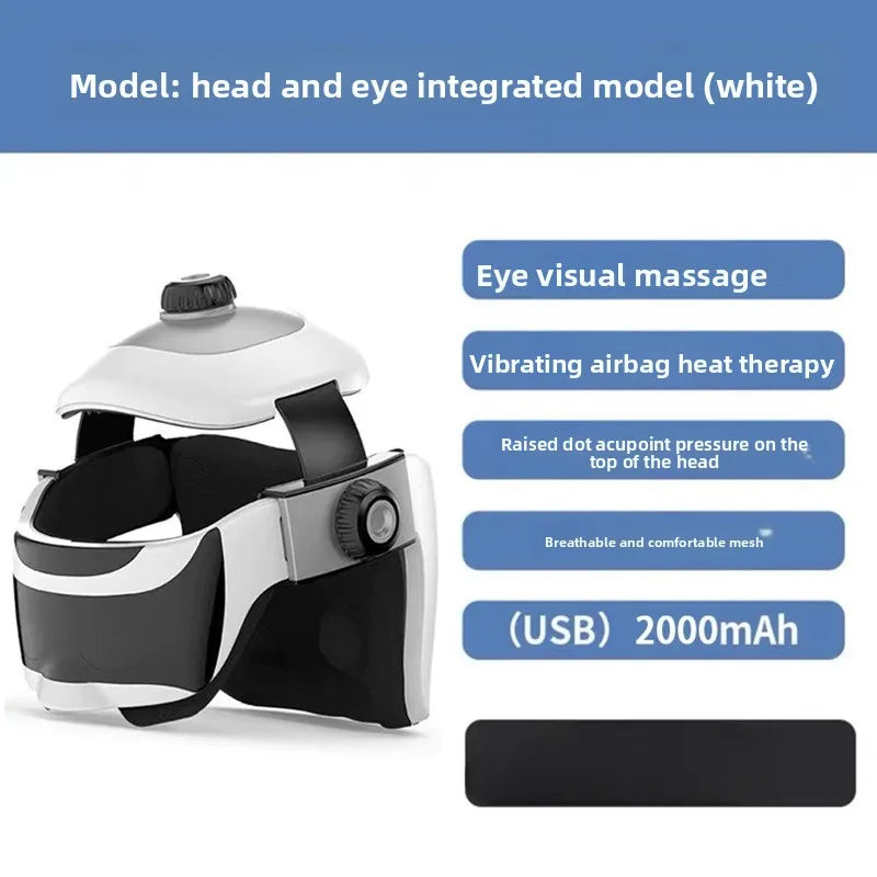 Head Massager Electric Head Physiotherapy Instrument Massage Helmet Hot Compress To Relieve Fatigue and Migraine