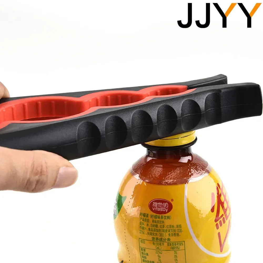 4-in-1 Multi-Function Can Opener – Bottle Cap Twister with Anti-Slip Handle for Cans & Beverages
