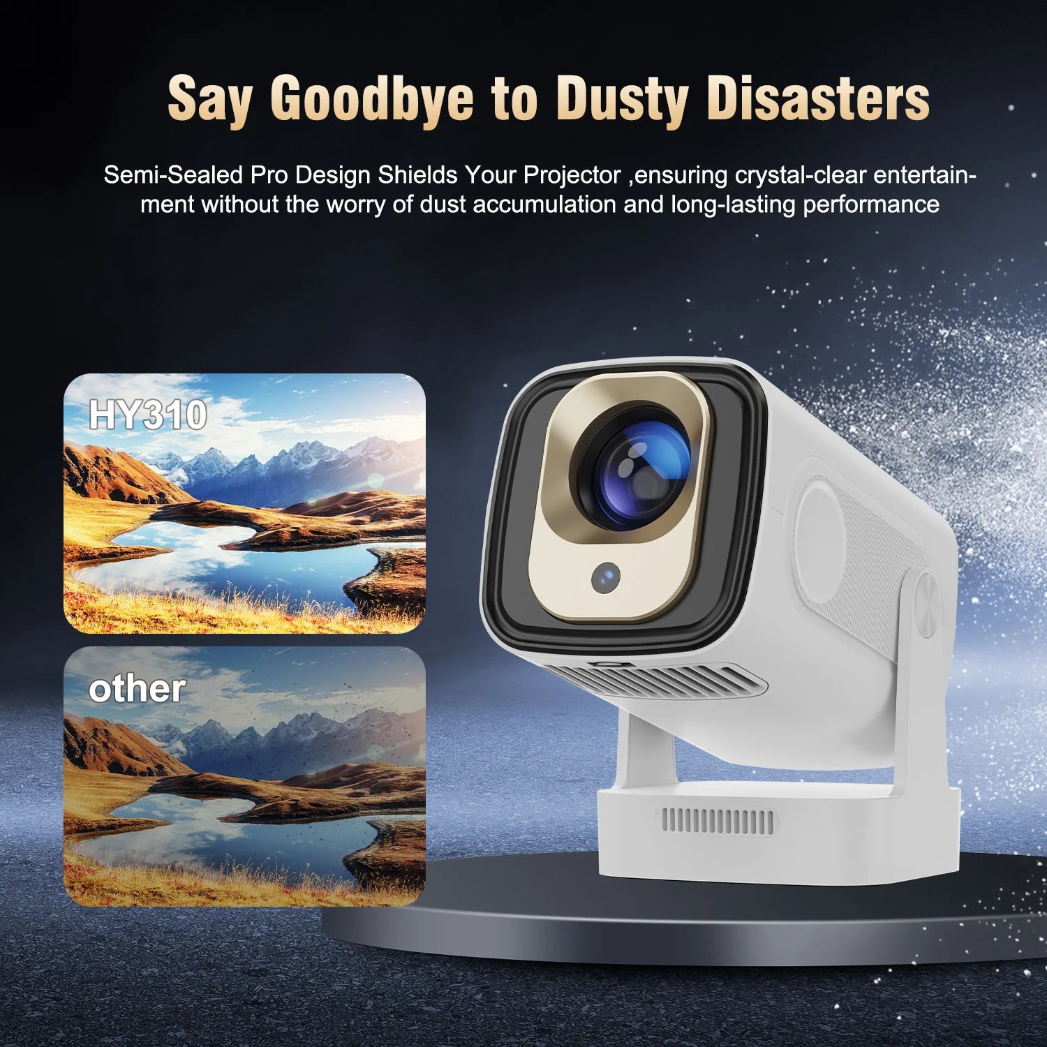 Magcubic HY310 Mini Projector Auto Focus 4K Native 1080P 330ANSI Android11 5W Speaker Air Mouse Voice Assistant Upgrated HY300