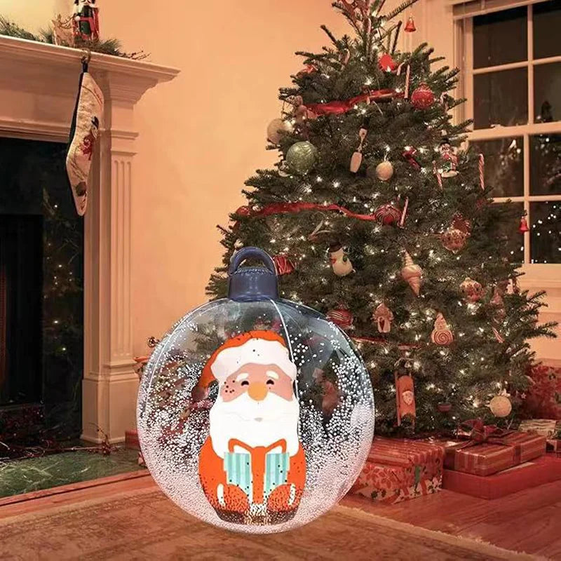 Christmas Inflatable Luminous LED Transparent Ball Decoration Outdoor Indoor Hanging Decor Giant Light Glow Large Balls Balloon
