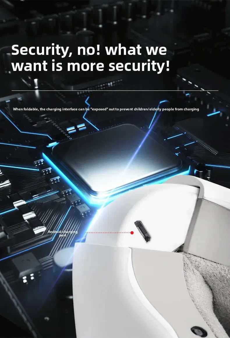 Foldable Eye Massager with Heating/Cooling Modes - Vibrating for Dry Eye Relief & Relaxation (Portable Design)