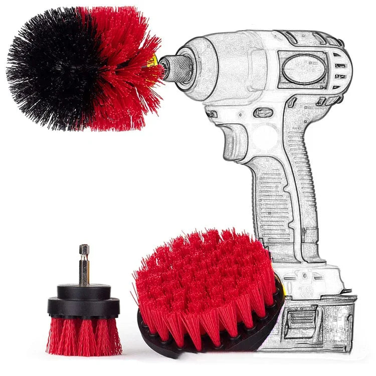 Free shipping 3 pcs/set electric scrubber drill clean brush for baseus official store car gadgets and accessories