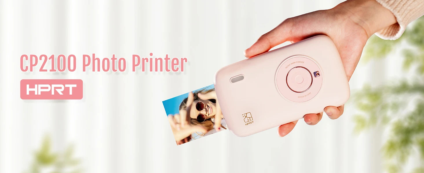 Portable Color Photo Printer Mini Pocket 300dpi Bluetooth for DIY Share Photo Picture Work Home CP2100 Machine 2x3 inch Papers