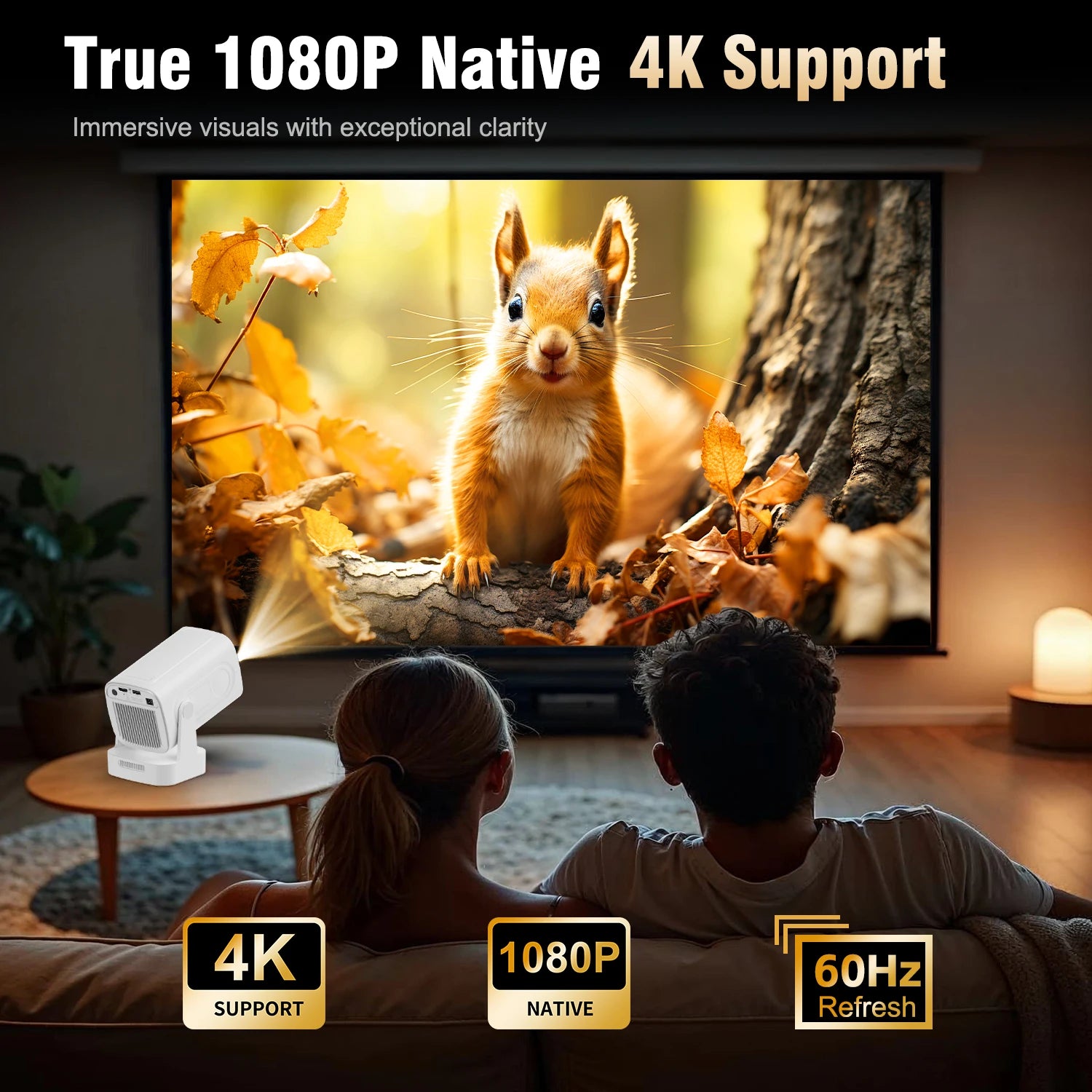 Magcubic HY310 Mini Projector Auto Focus 4K Native 1080P 330ANSI Android11 5W Speaker Air Mouse Voice Assistant Upgrated HY300