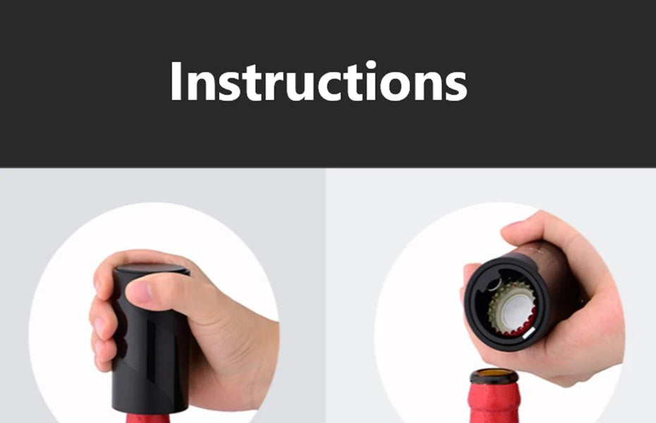 Beer Bottle Opener,Automatic Stainless Steel Quick Pop the Top Can Openers Magnetic Beer Opener for Home Picnic Camping