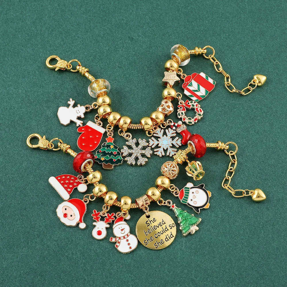 Christmas 24 Days Down Days Creative Blind Box Cute Fashion DIY Accessories Handmade Bracelet Necklace Jewelry Accessories