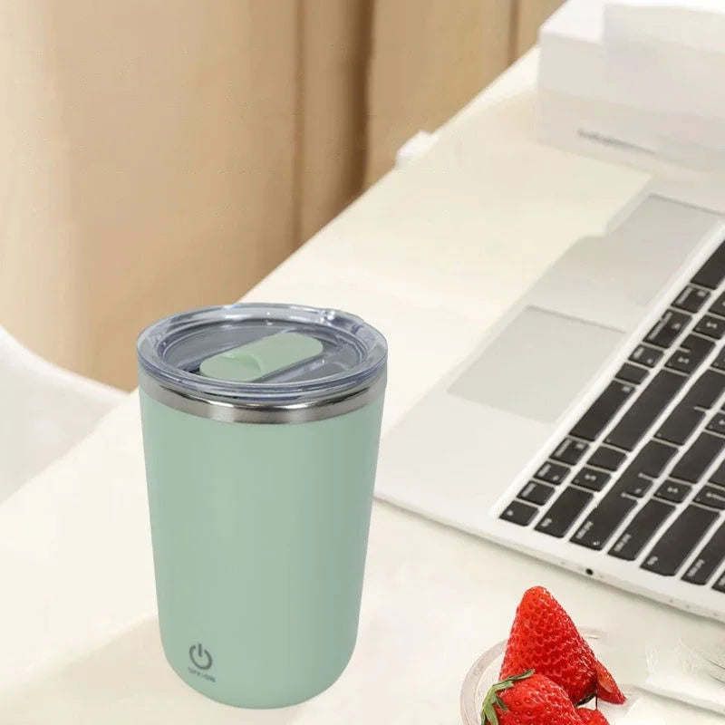 Automatic Coffee Stirring Mug Rechargeable Milk Mixing Cup Electric Stainless Steel Lazy Rotating Mug Magnetic Stirring Cup