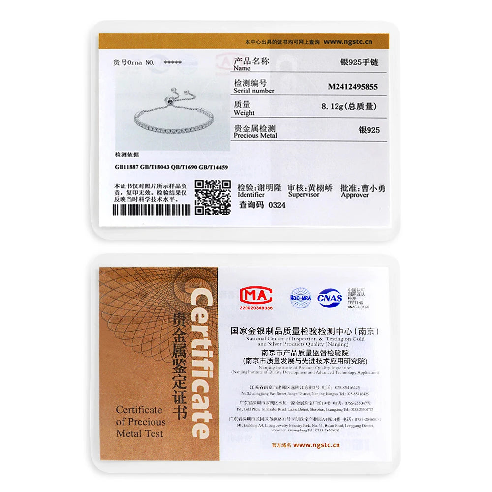 TBCYD 3mm 3.5cttw Moissanite Adjustable Bracelet For Women 925 Sterling Silver Hand Chain Valentine's Day Gift Luxury Jewelry