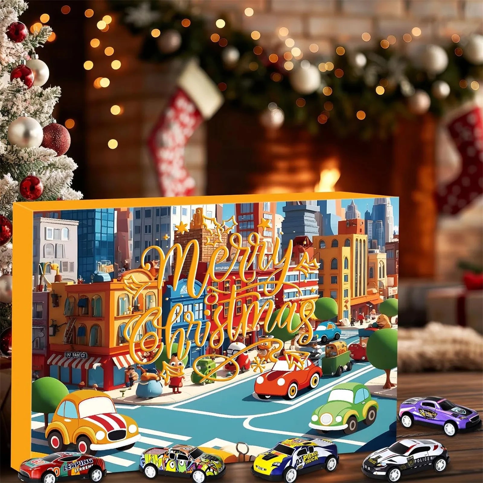 Christmas Advent Calendar Car Toys 24pcs Alloy Race Car Toys Christmas Countdown Calendar Decorative New Year Kids Gifts