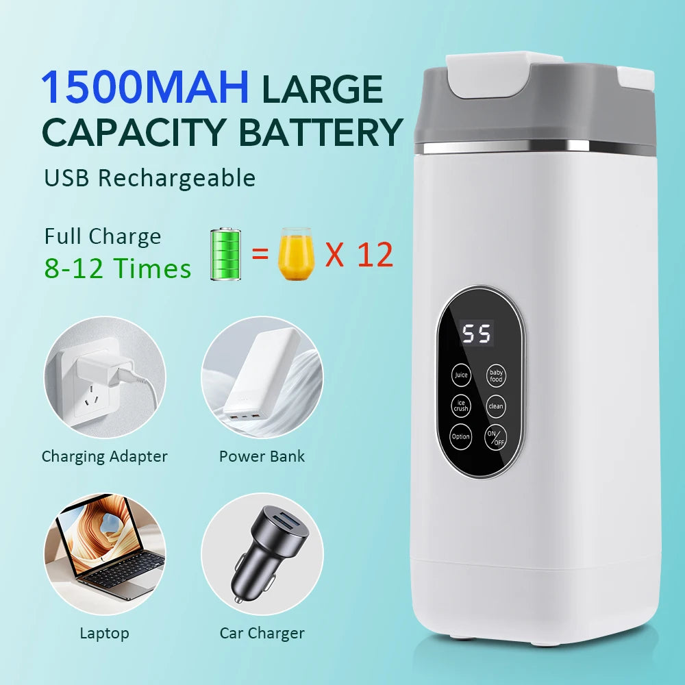 12 Blades Electric Juicer Cup Type B-1 For Travel Portable Juicer Mixer Usb Charge Fresh Fruit Juice Personal Blender Smoothie