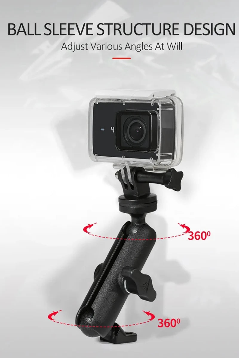 For Hero8/7/6/5/4/3+ Action Cameras Accessory 360 Rotating Motorcycle Bike Camera Holder Handlebar Mirror Mount Bracket