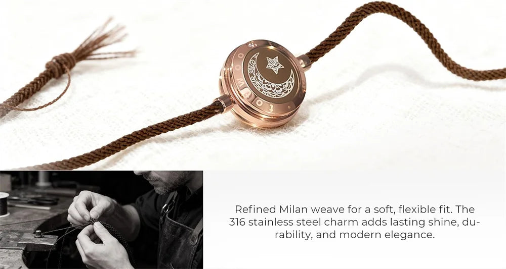 Long Distance touch Light up&Vibrate Bracelets for Couples, Long Distance Relationship Gifts Smart Sun&Moon Love Bracelet