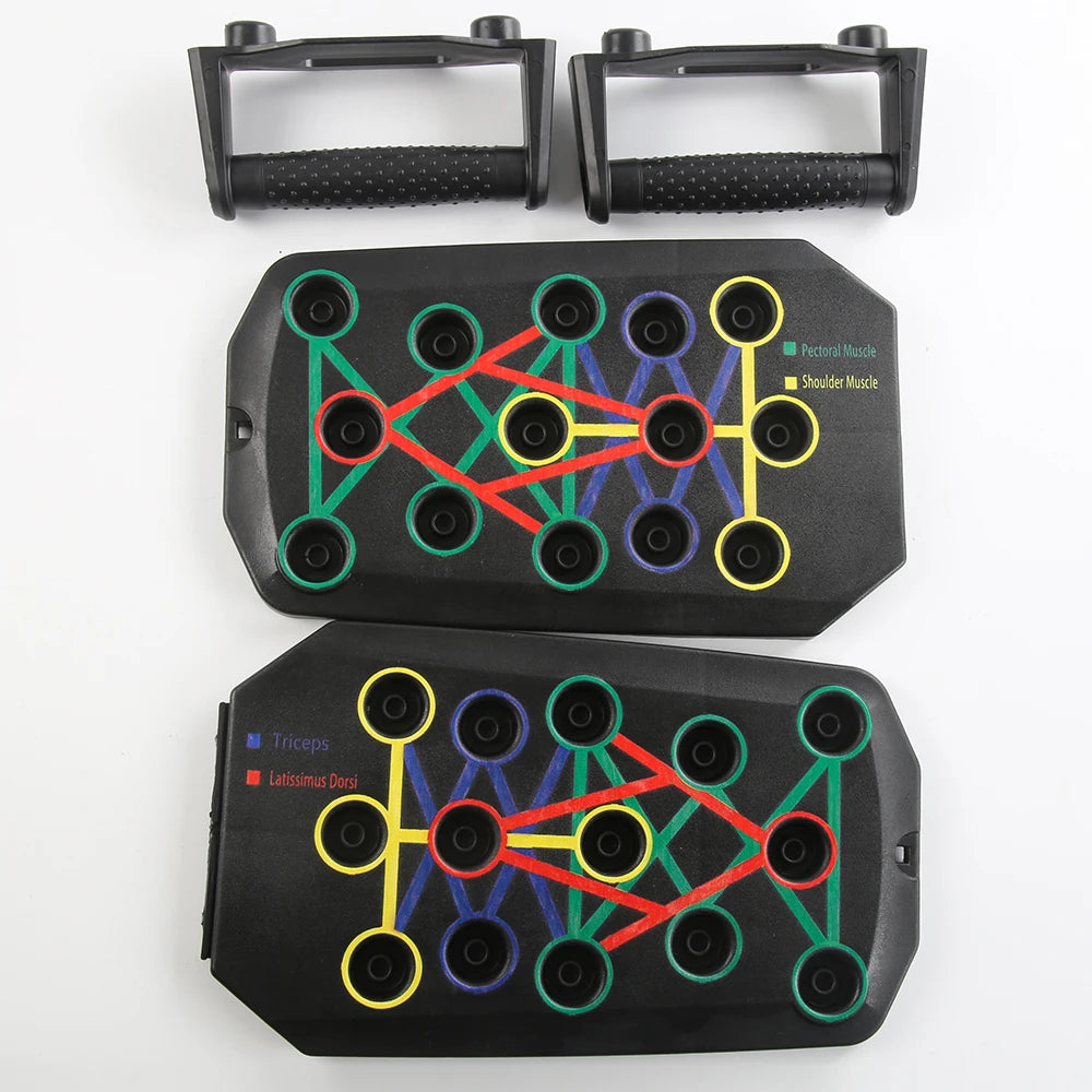Portable Foldable Push-up Board Set With Handles Multifunctional Fitness Equipment For Chest Abdomen Arms Back Training
