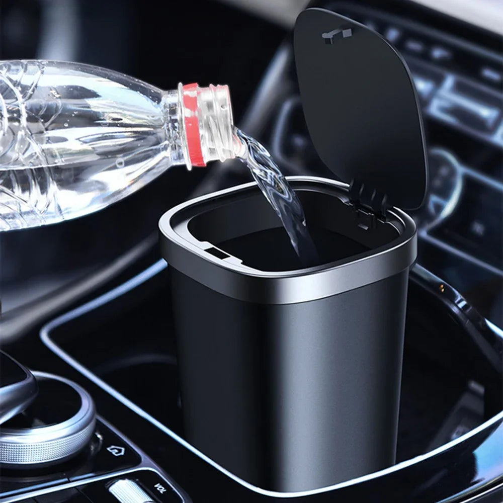 Car Trash Can For Hyundai IONIQ 5 6 7 Vehicle Garbage Dust Case Car Pressing Trash Bin Auto Interior Storage Accessories